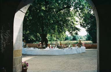 Un buffet vous attend autour du tilleul